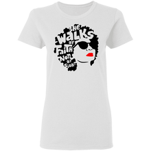 Load image into Gallery viewer, Walk By Faith Ladies' 5.3 oz. T-Shirt