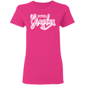 Blessed Grandma Ladies' 5.3 oz. T-Shirt