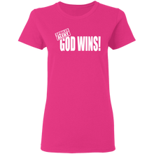 Load image into Gallery viewer, God Wins Ladies&#39; 5.3 oz. T-Shirt
