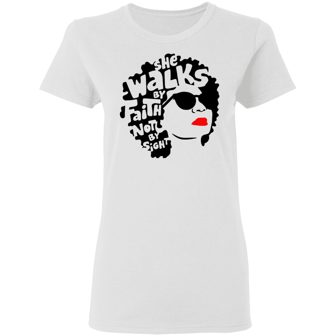 Walk By Faith Ladies' 5.3 oz. T-Shirt