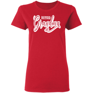 Blessed Grandma Ladies' 5.3 oz. T-Shirt