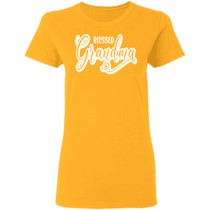 Blessed Grandma Ladies' 5.3 oz. T-Shirt