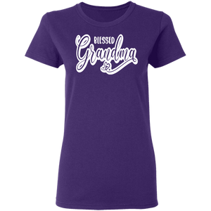 Blessed Grandma Ladies' 5.3 oz. T-Shirt