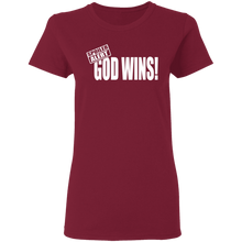 Load image into Gallery viewer, God Wins Ladies&#39; 5.3 oz. T-Shirt
