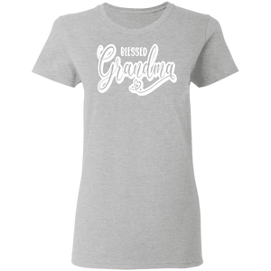 Blessed Grandma Ladies' 5.3 oz. T-Shirt