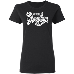 Blessed Grandma Ladies' 5.3 oz. T-Shirt